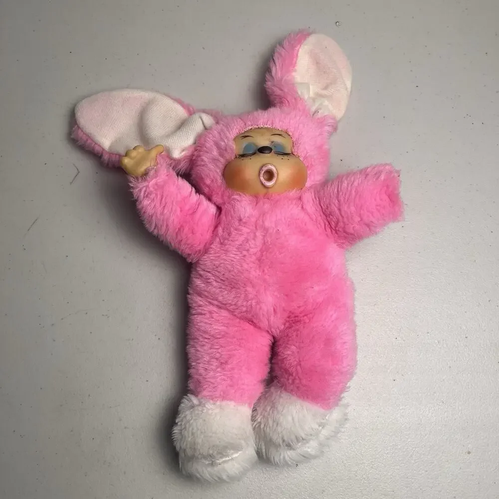 Vintage 1977 Russ Berrie Bon Bon Pink Thumb Sucker Plush Stuffed Animal 12